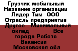 Грузчик мобильный › Название организации ­ Лидер Тим, ООО › Отрасль предприятия ­ Другое › Минимальный оклад ­ 14 000 - Все города Работа » Вакансии   . Московская обл.,Климовск г.